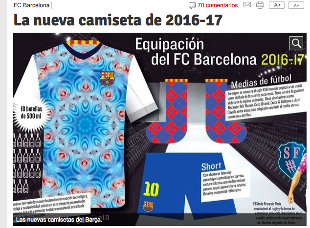 Come potrebbe essere la nuova maglia del Barcellona (altro che vomitage)