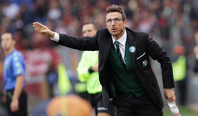 Di Francesco: «Orgoglioso della partita del Sassuolo. Napoli favorito per lo scudetto con la Juventus»