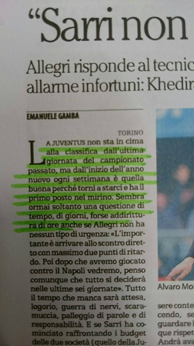 Per Repubblica il sorpasso della Juventus sul Napoli è una questione di ore