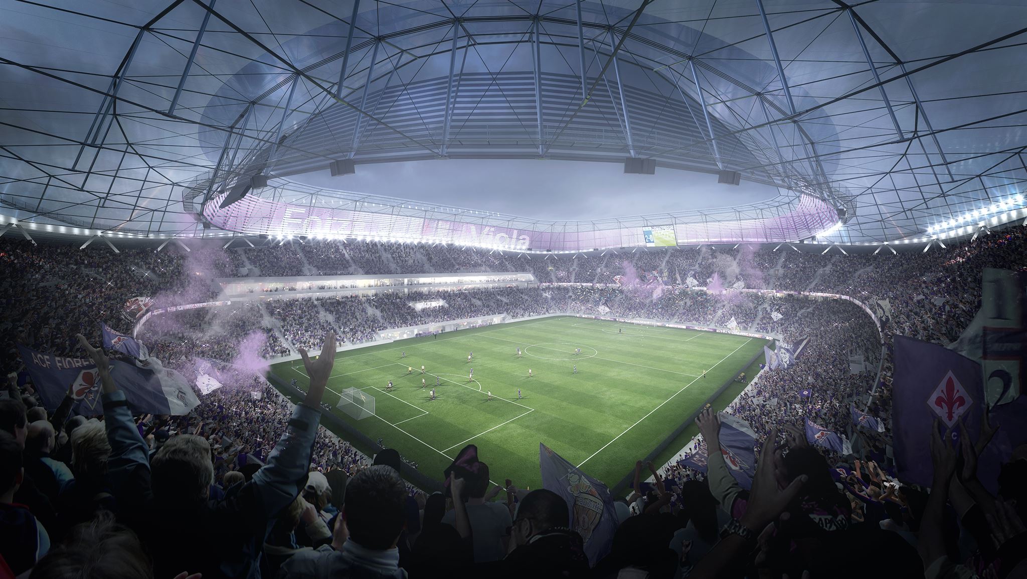 La presentazione del futuro stadio della Fiorentina – VIDEO