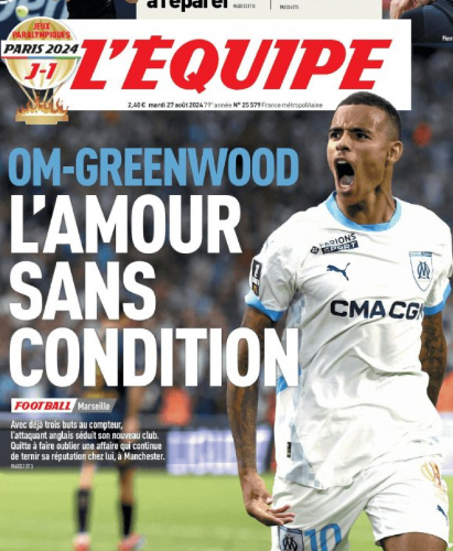 L’Equipe si scusa per la copertina su Greenwood: “abbiamo sbagliato le parole, ci dispiace”